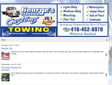 Tablet Screenshot of georgescustomtowing.com